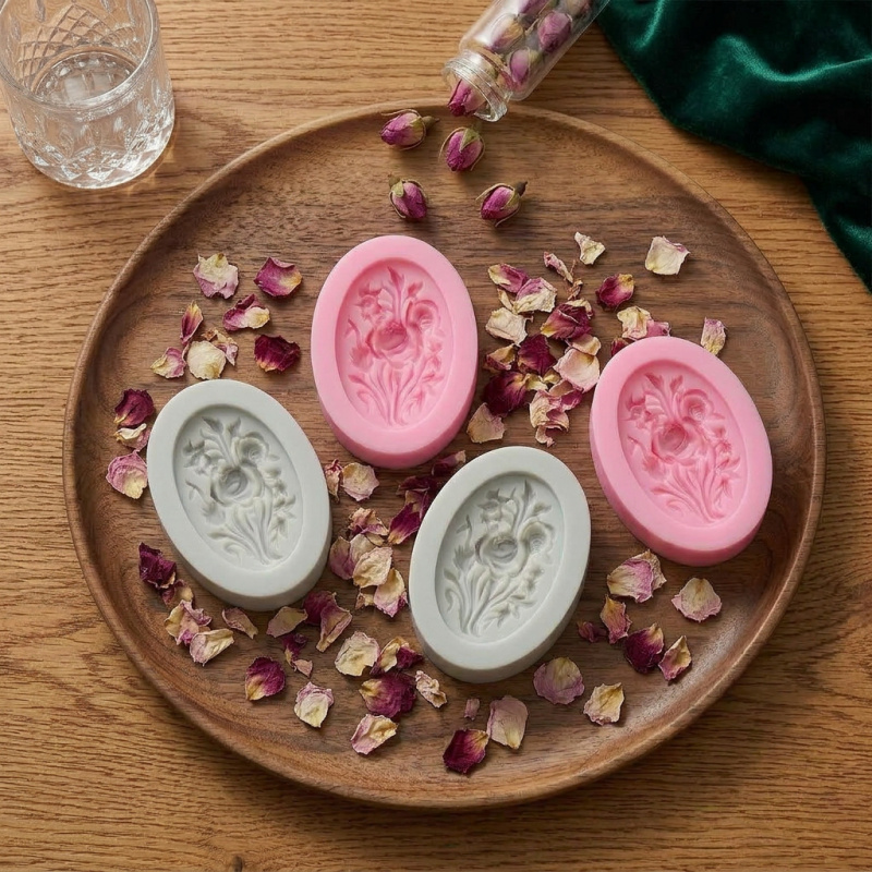 4 moldes de silicona con forma - Soap Making Ins reseña y precio